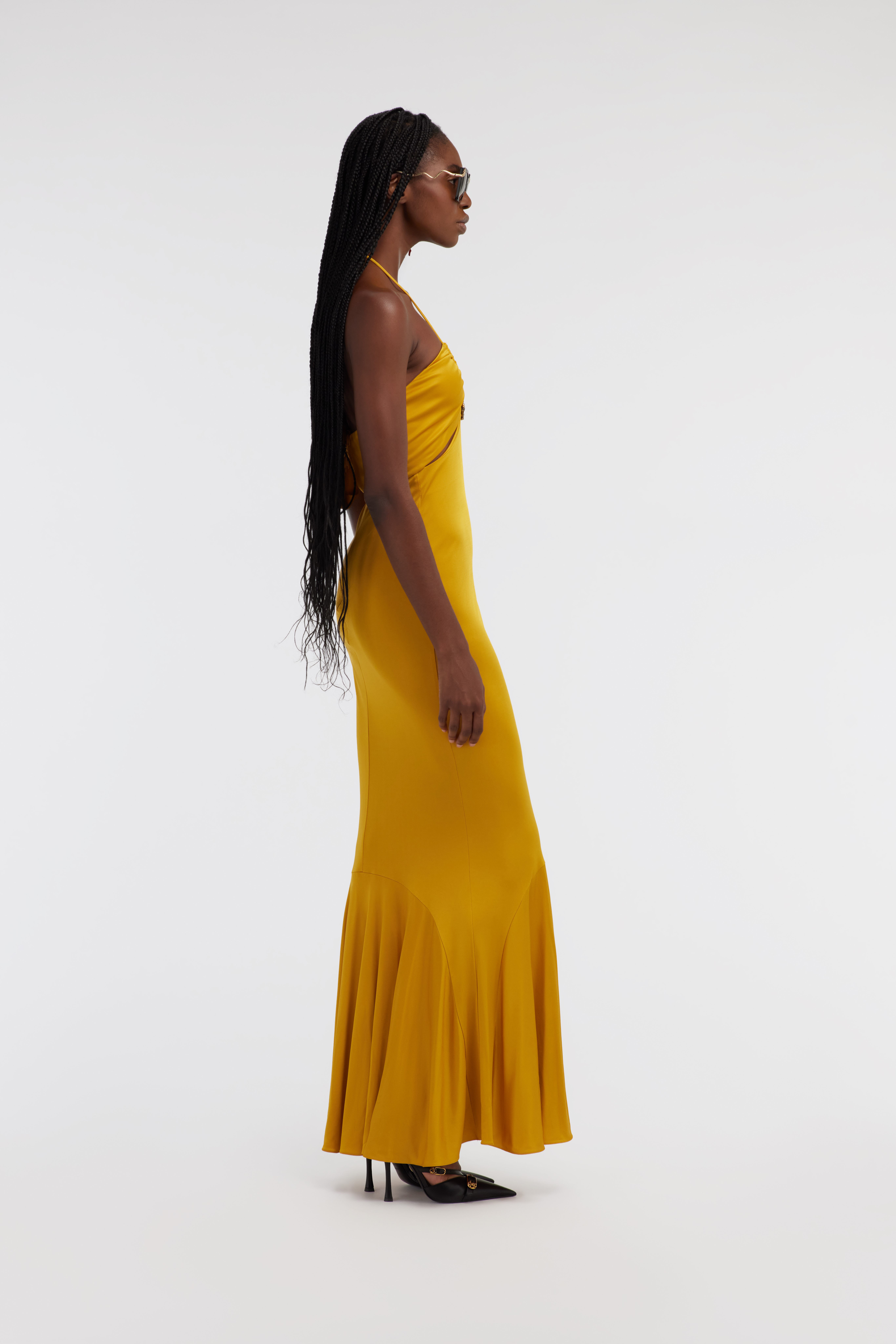 RC Off-shoulder dress Yellow SKT125-JJ036