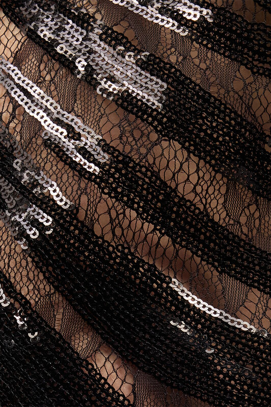 JC Flared Pants With Zebra Pattern And Sequins Black UFT083-UF122