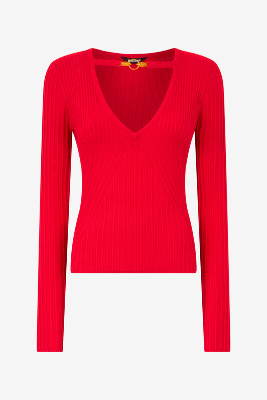 JC Sweater with Snake Head Charms Rot TFM024-TF149