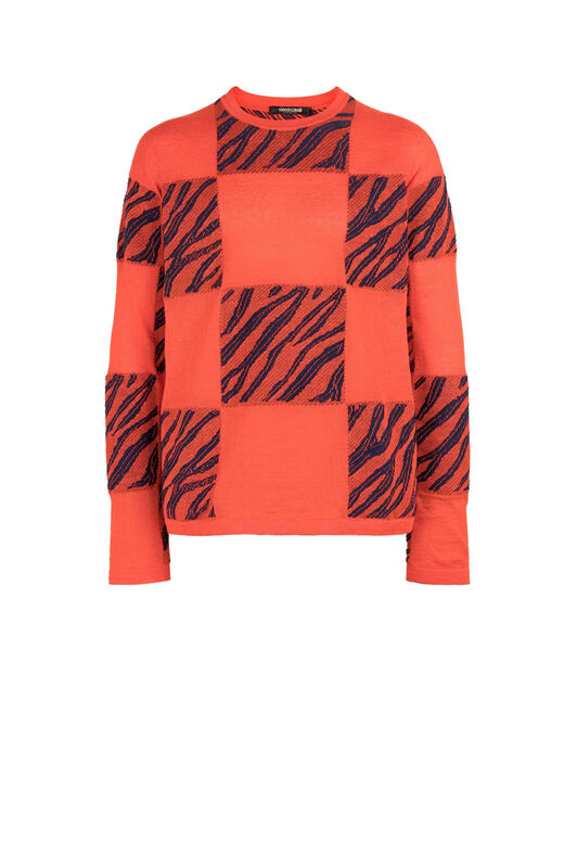 RC Zebra Check-Jacquard Sweater BRIGHT JASPER/INDIGO INM614-ME004