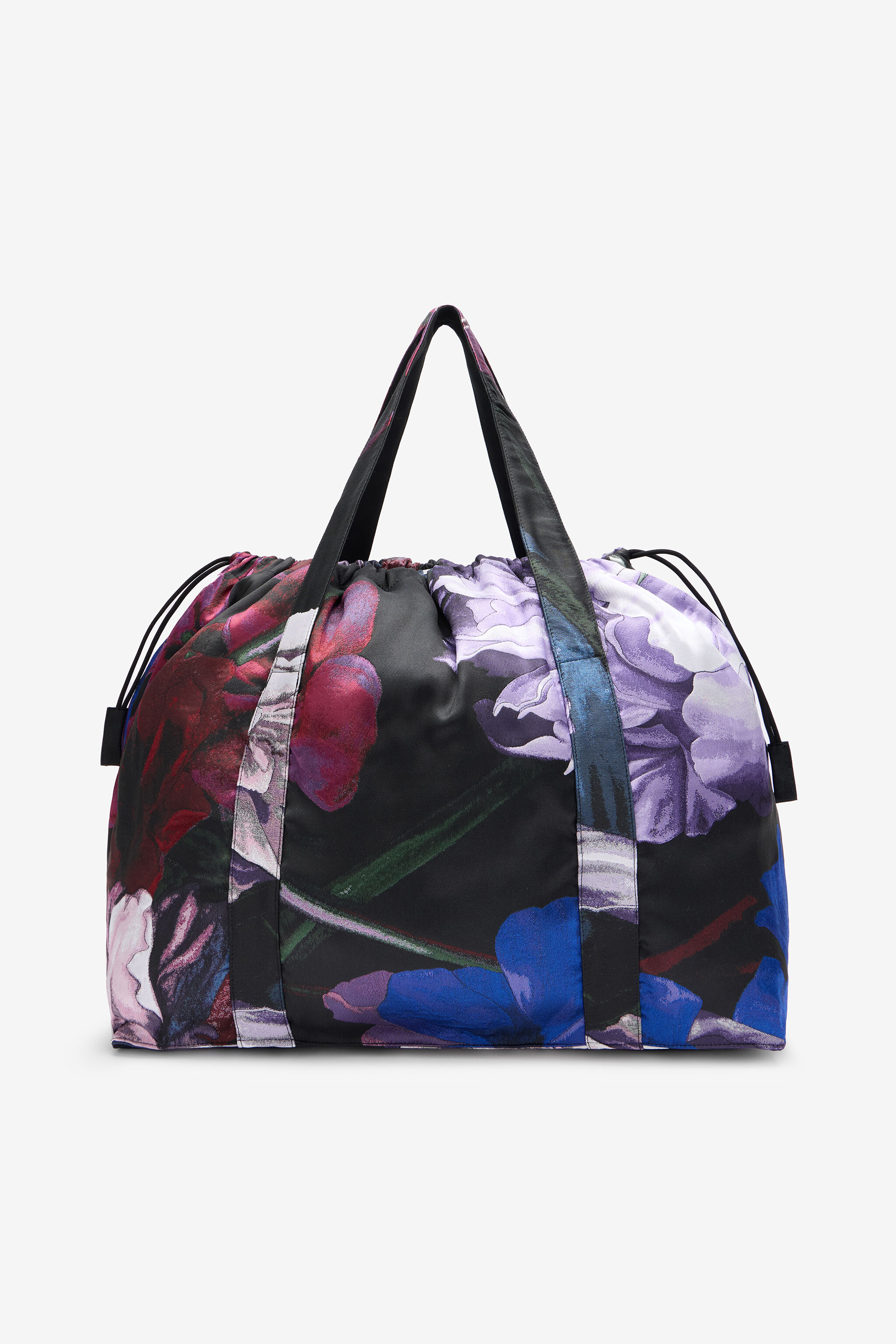 RC Shopper Bag With Floral Pattern LILAC/BLACK POB01A-FY046