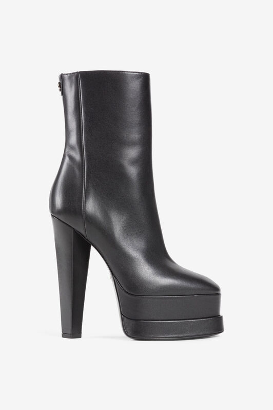 RC Botas de piel con plataforma Negro RKS010-PZV10