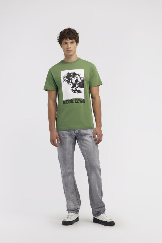 RC T-shirt with Horse logo and print Green NOT60D-JD060