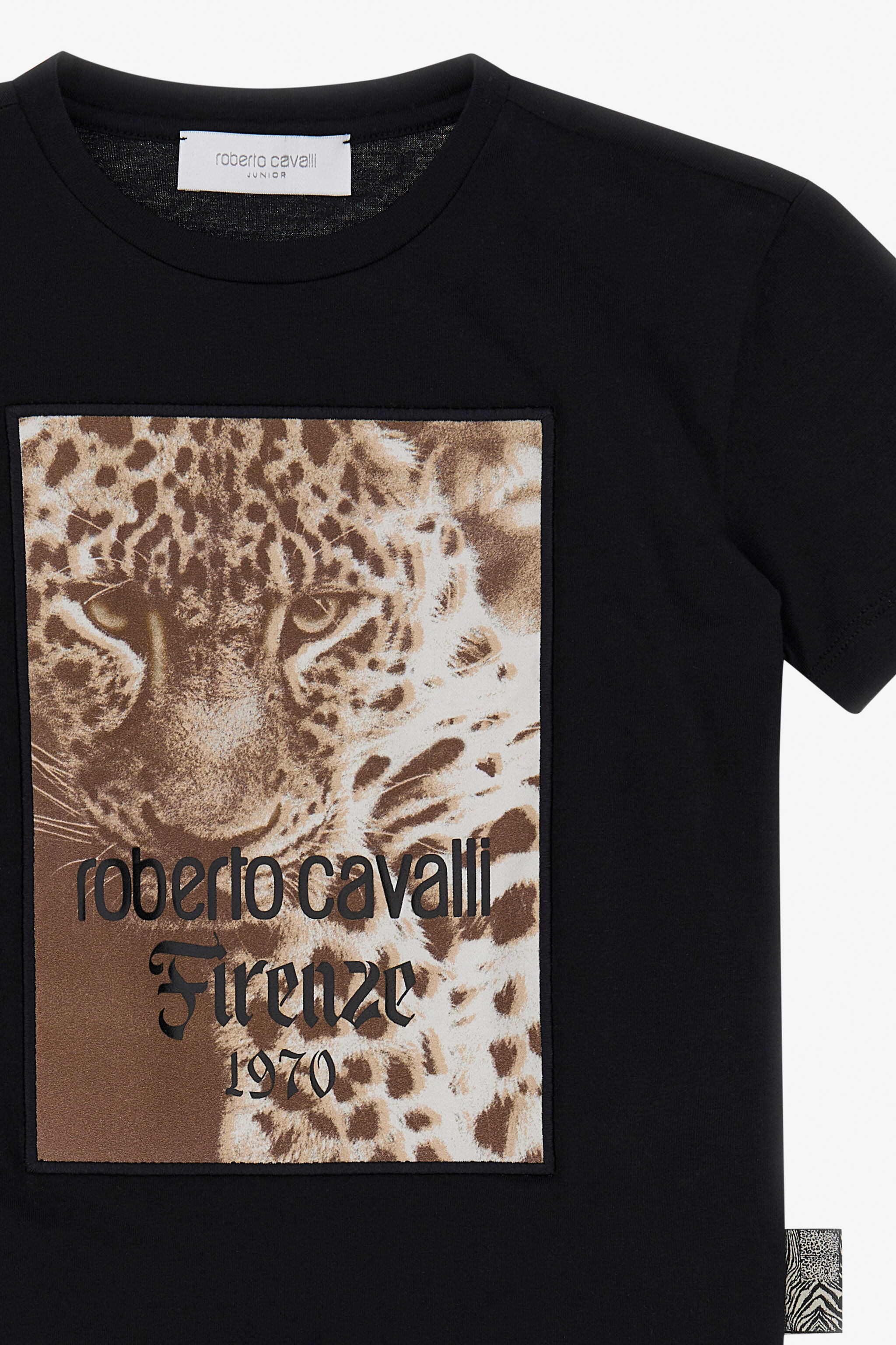 JU T-Shirt With Jaguar And Lettering Black TJT60E-JD001