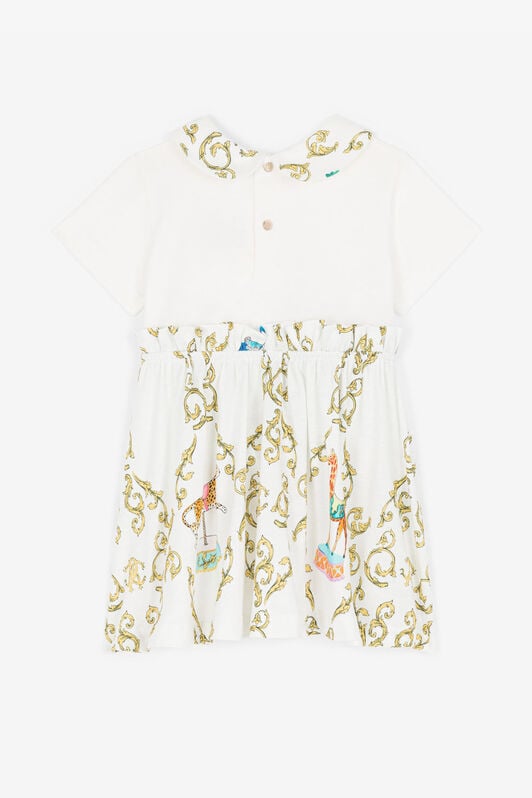 JU Filigree-Print Cotton Dress White RJT103-JD001