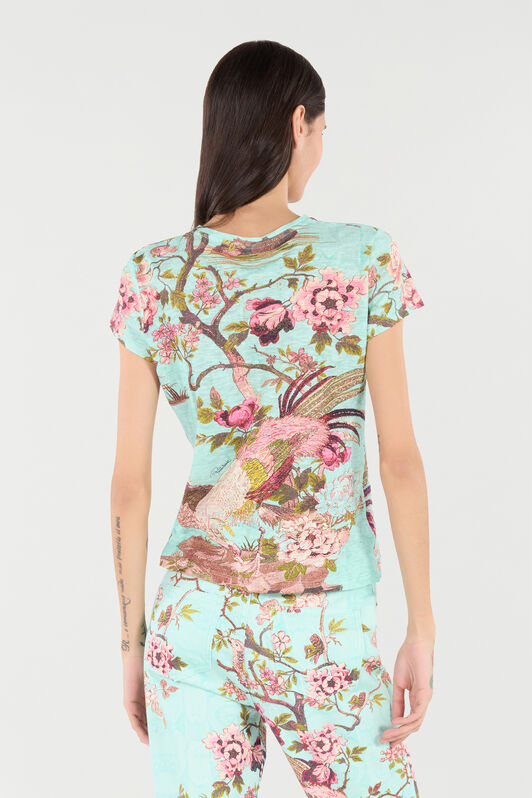 RC T-Shirt with Naturalistic Print RC T-Shirt with Naturalistic Print Blue/Pink VKT61A-3DP76