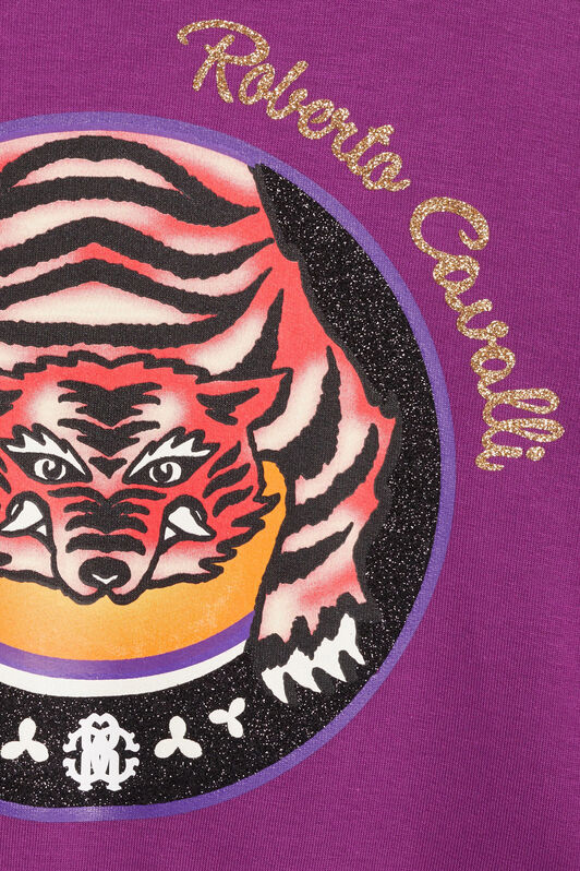 JU Tiger print logo sweatshirt JU Tiger print logo sweatshirt VIOLET JJT904-CF027