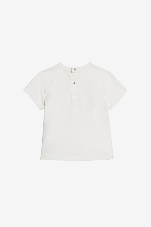 JU T-Shirt Con Stampa Marina E Monogram RC Bianco UJT603-JD001