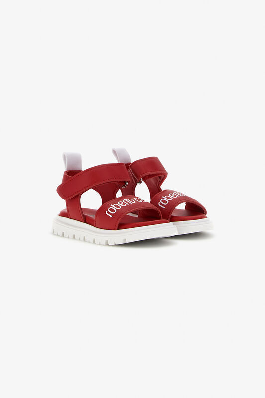 JU RC Logo Sandals JU RC Logo Sandals RED/WHITE SJS00F-PZJ02