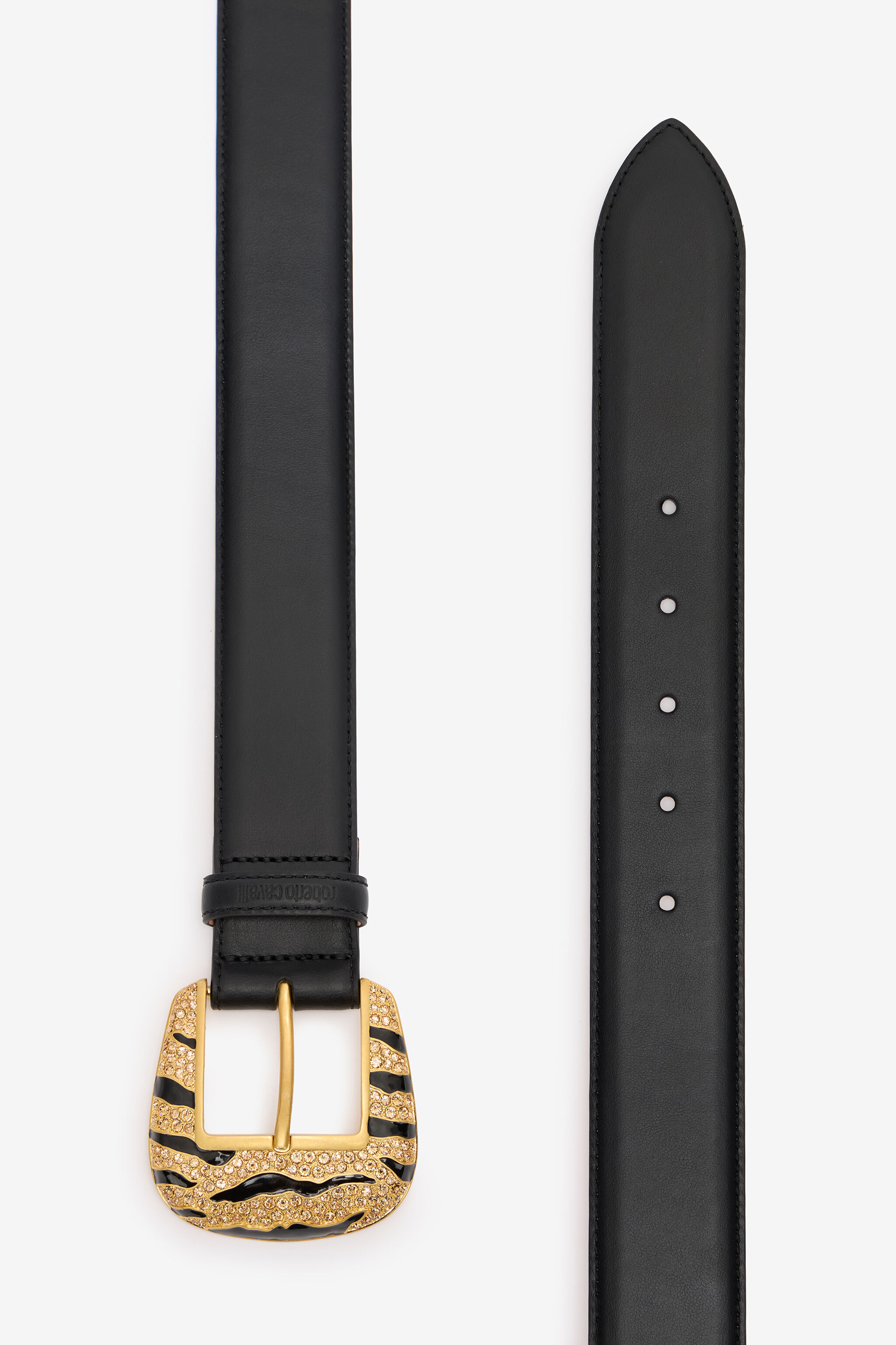 RC Leopard Skin Belt with Jewel Buckle Black VKC005-PZ796
