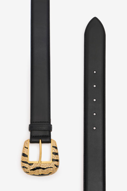 RC Leopard Skin Belt with Jewel Buckle RC Leopard Skin Belt with Jewel Buckle Black VKC005-PZ796