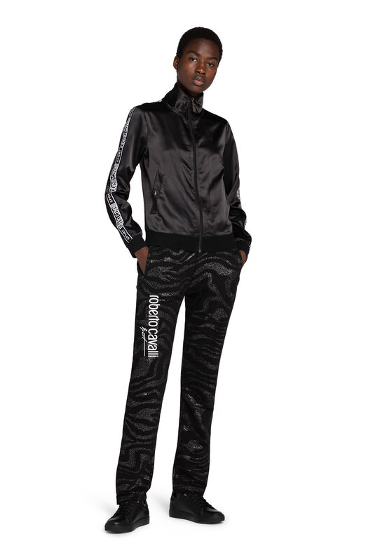 UG Glitter-Embellished Tiger-Print Track Pants BLACK LYY02P-CF060