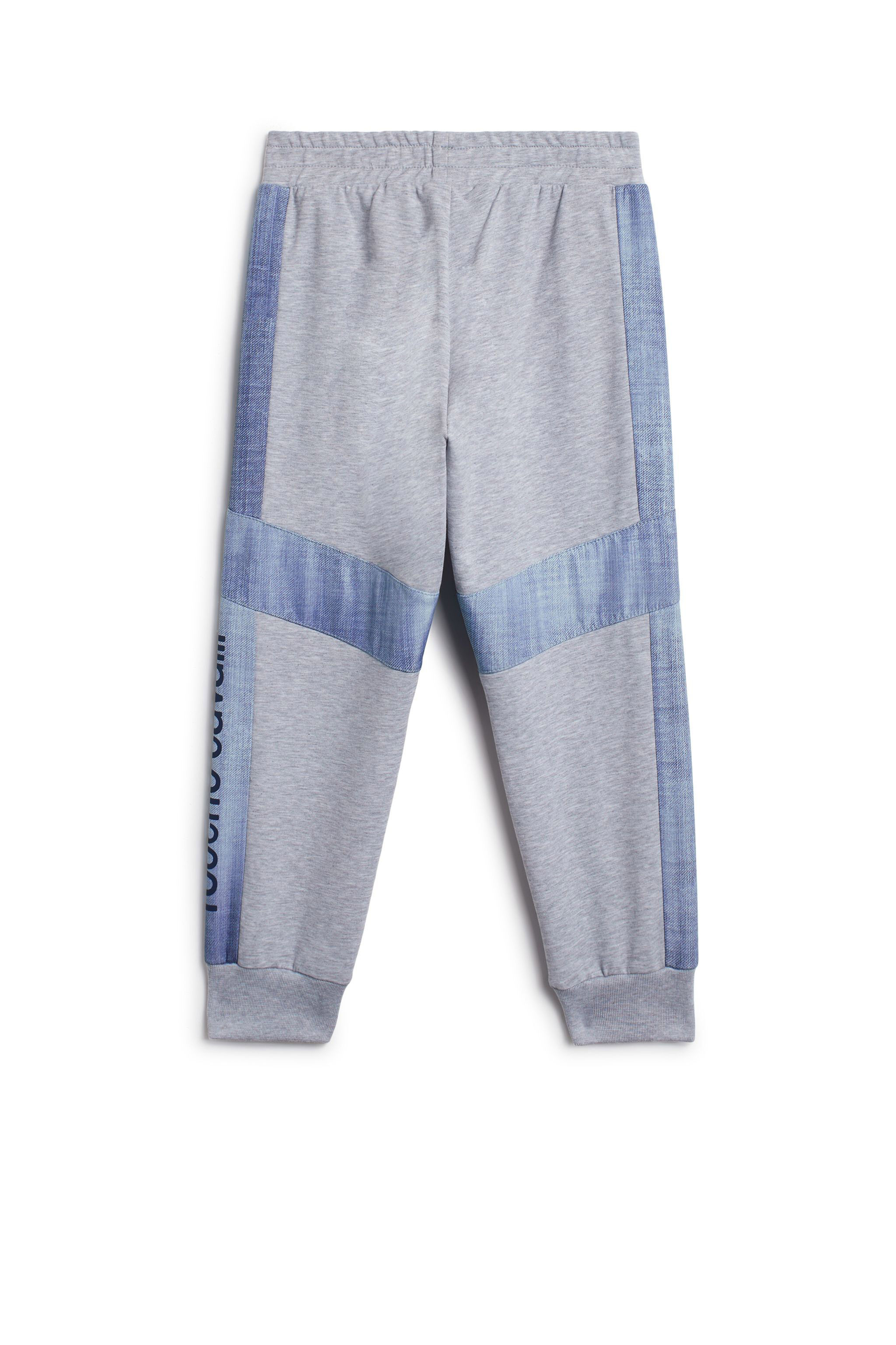 JU Denim stripe trackpants GREY MELANGE IJT254-CF042
