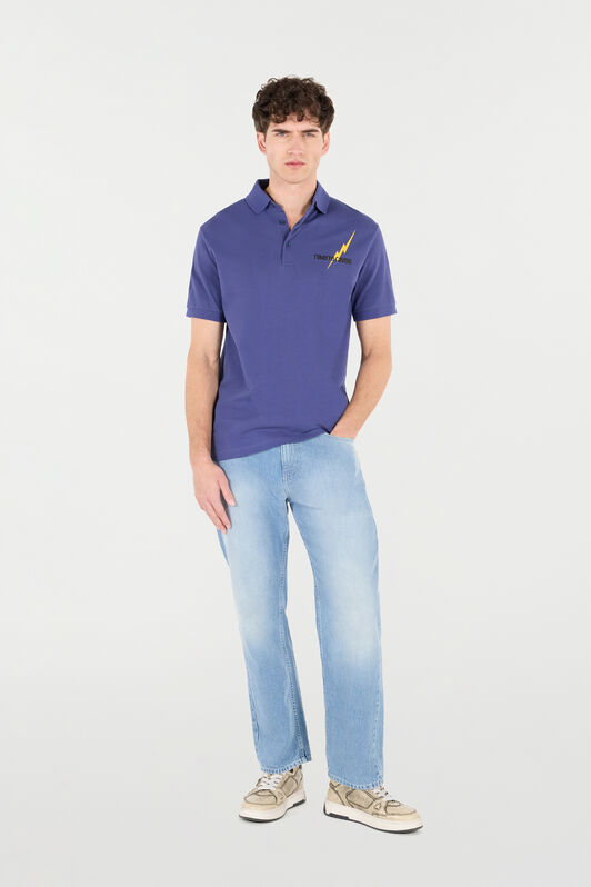 RC Polo With Print And Logo Dark blue POT64D-KB001