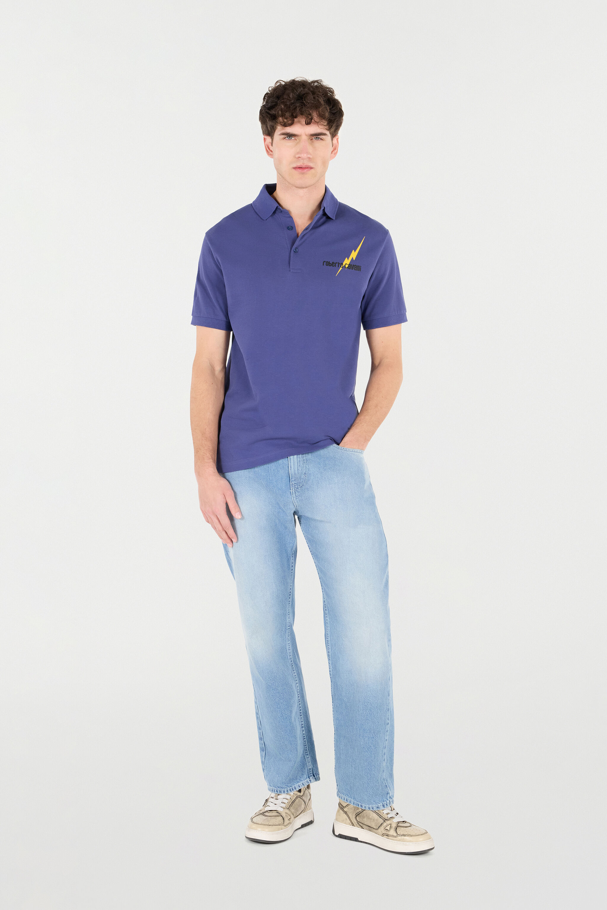 RC Polo With Print And Logo Dark blue POT64D-KB001