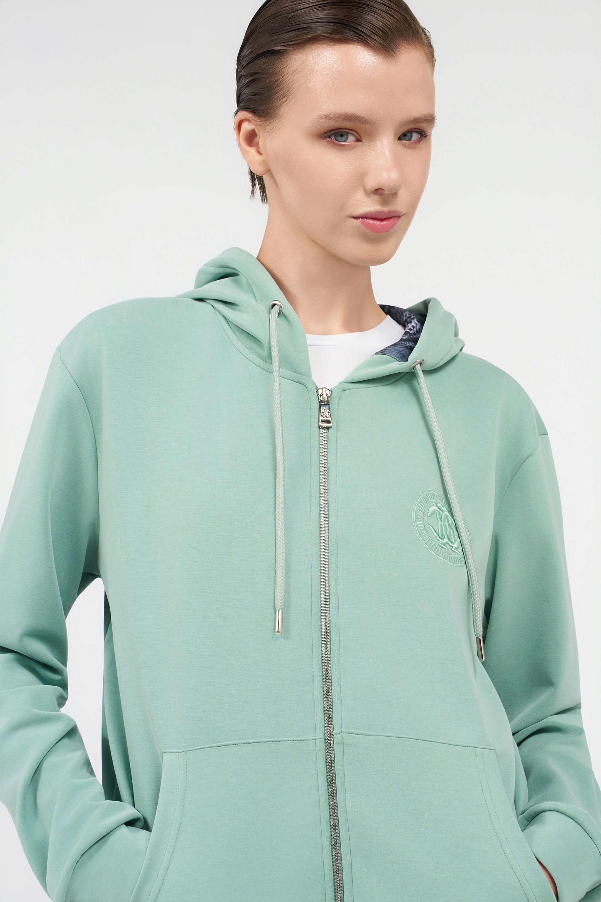 RC Green Sweatshirt with Logo MALACHITE GREEN QOT66B-CF054
