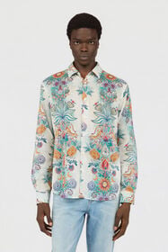 JC Camicia Con Stampa Tropical Garden TURCHESE CHIRO WFM016-WF164