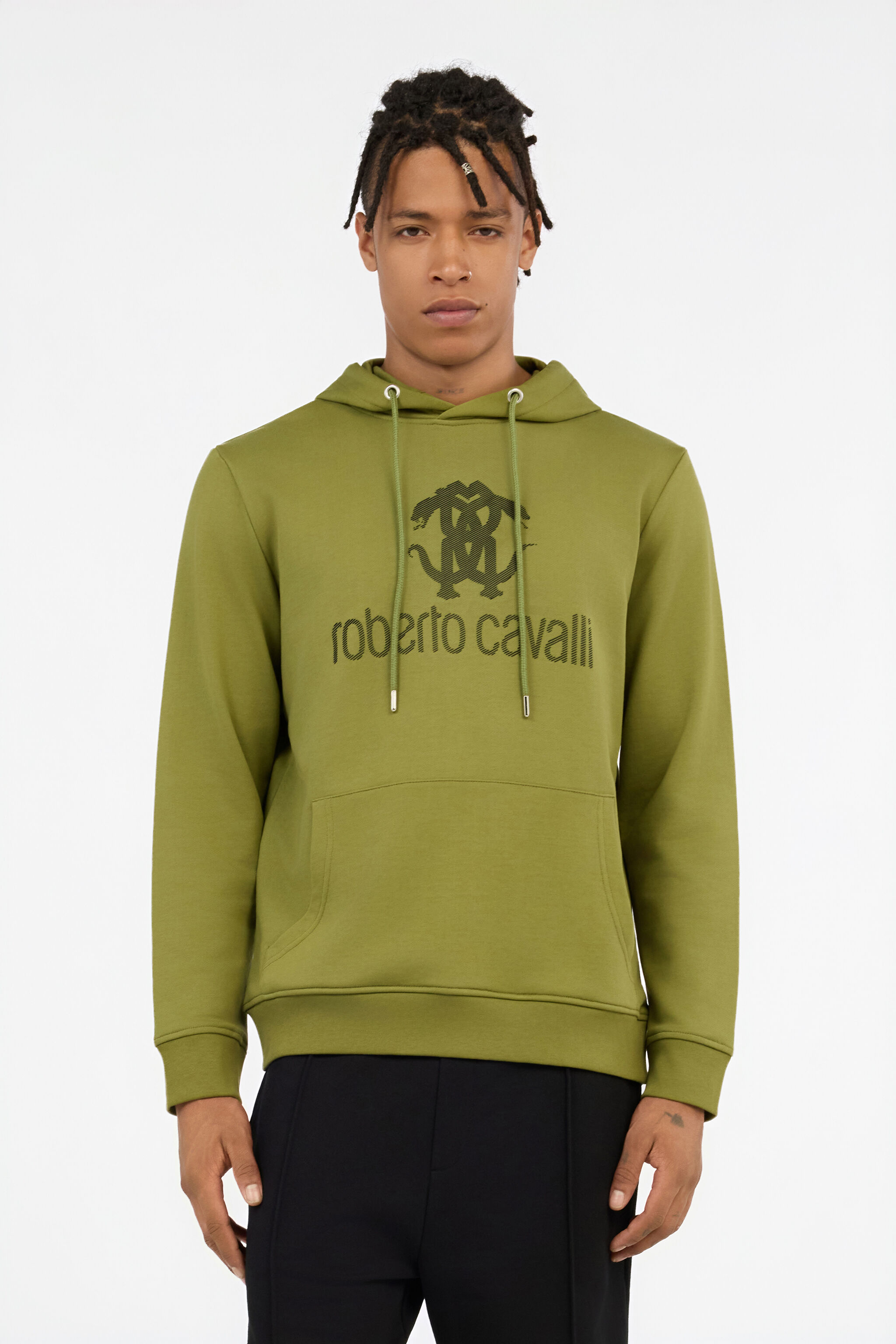 RC Green Sweatshirt Hoodie With Logo GREEN OLIVE QOT68A-CFU50