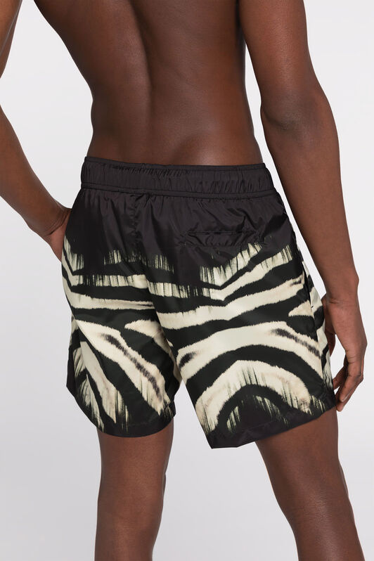RC Tiger-Print Swim Shorts RC Tiger-Print Swim Shorts Ivory/Black ONH02C-SB053