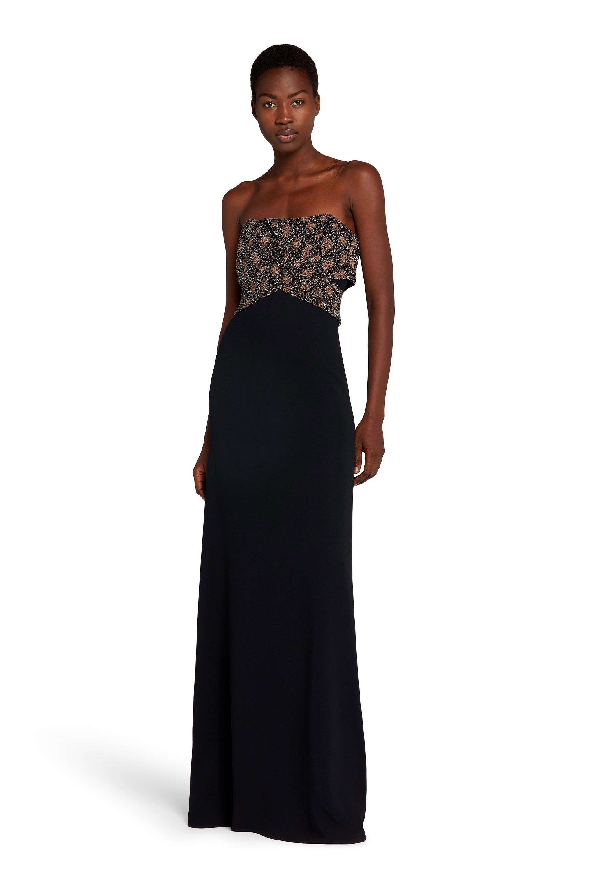 RC Bead-Embellished Maxi Dress Black GWR157-HR005