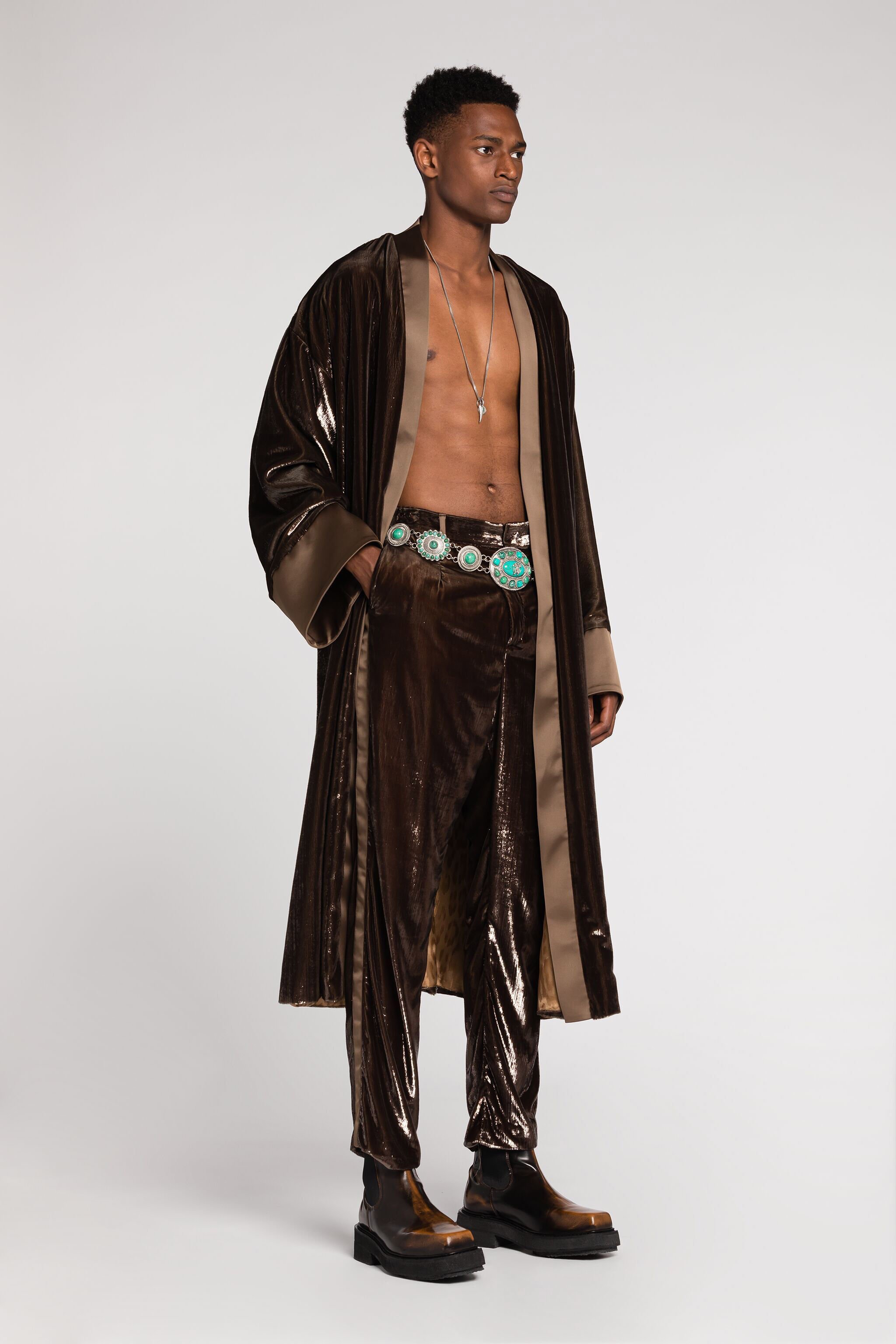 RC Tailored Straight-Leg Trousers Dark brown RRT211-8R010