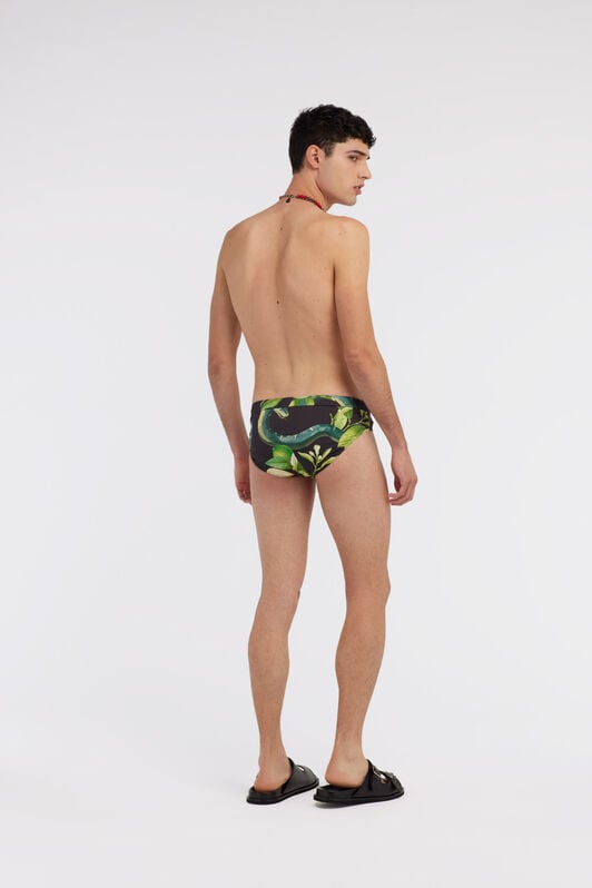 RC Lemon print swim briefs Schwarz SYH01A-LNF31