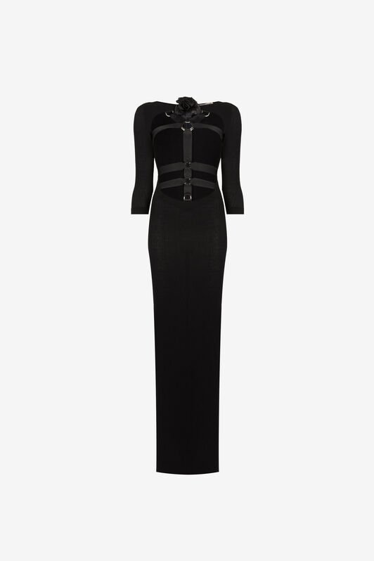 RC Robe longue style harnais Noir PWT144-RJ030