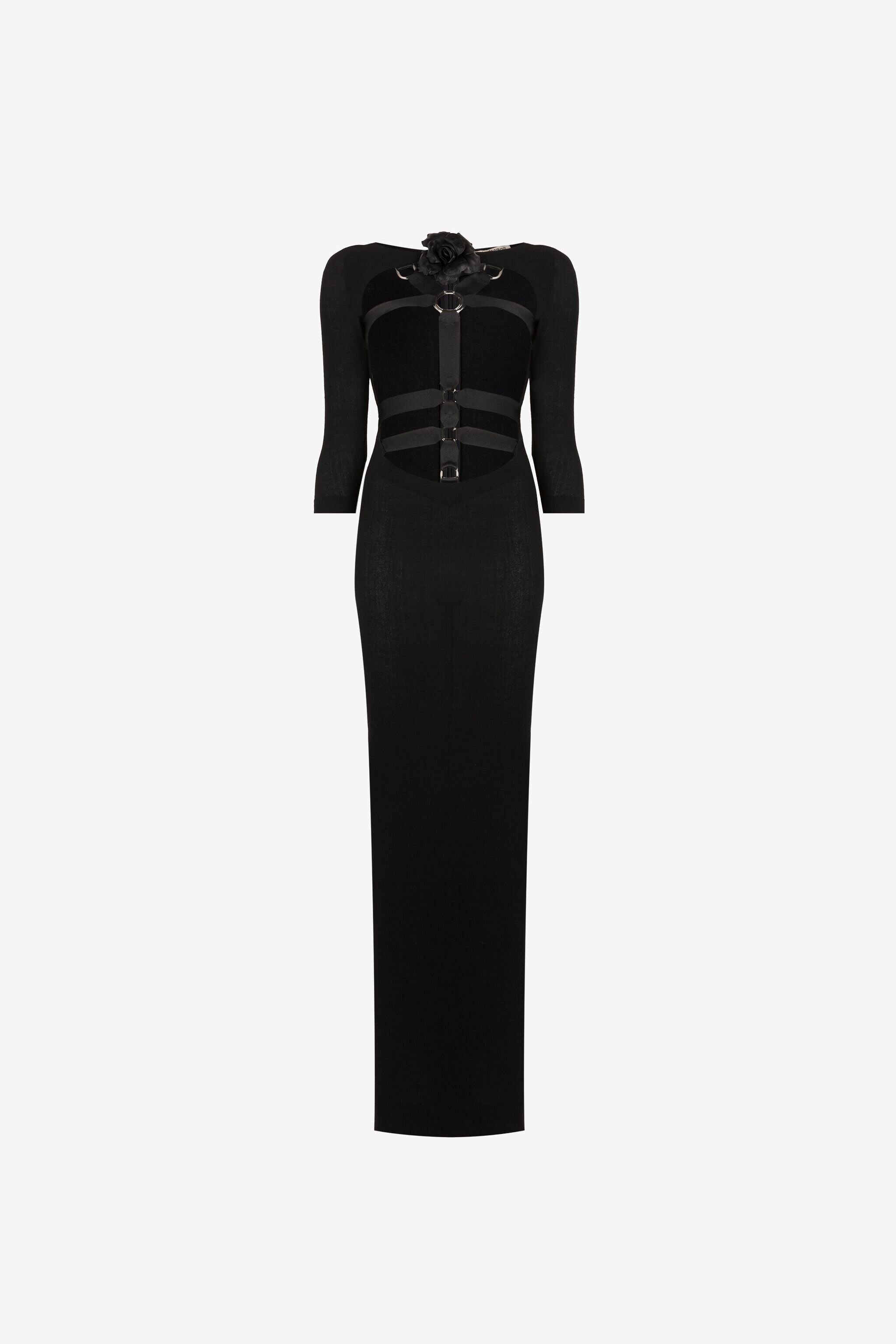 RC Robe longue style harnais Noir PWT144-RJ030