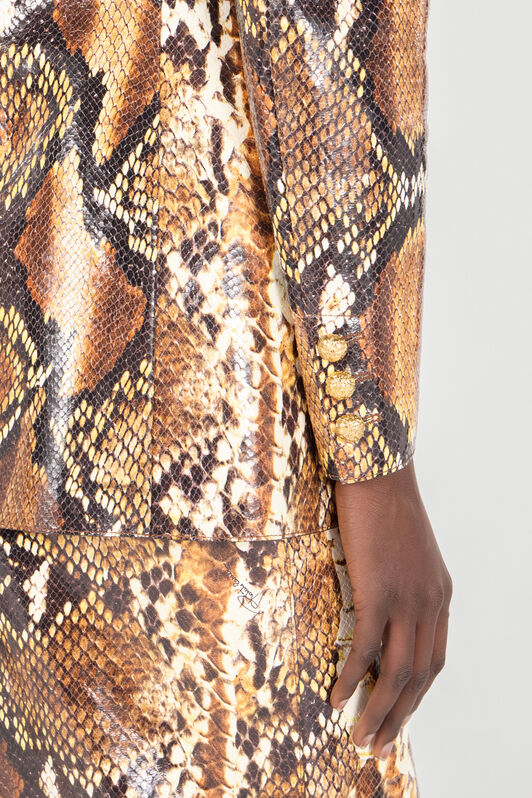RC Python Print Jacket Brown UWP400-PN053