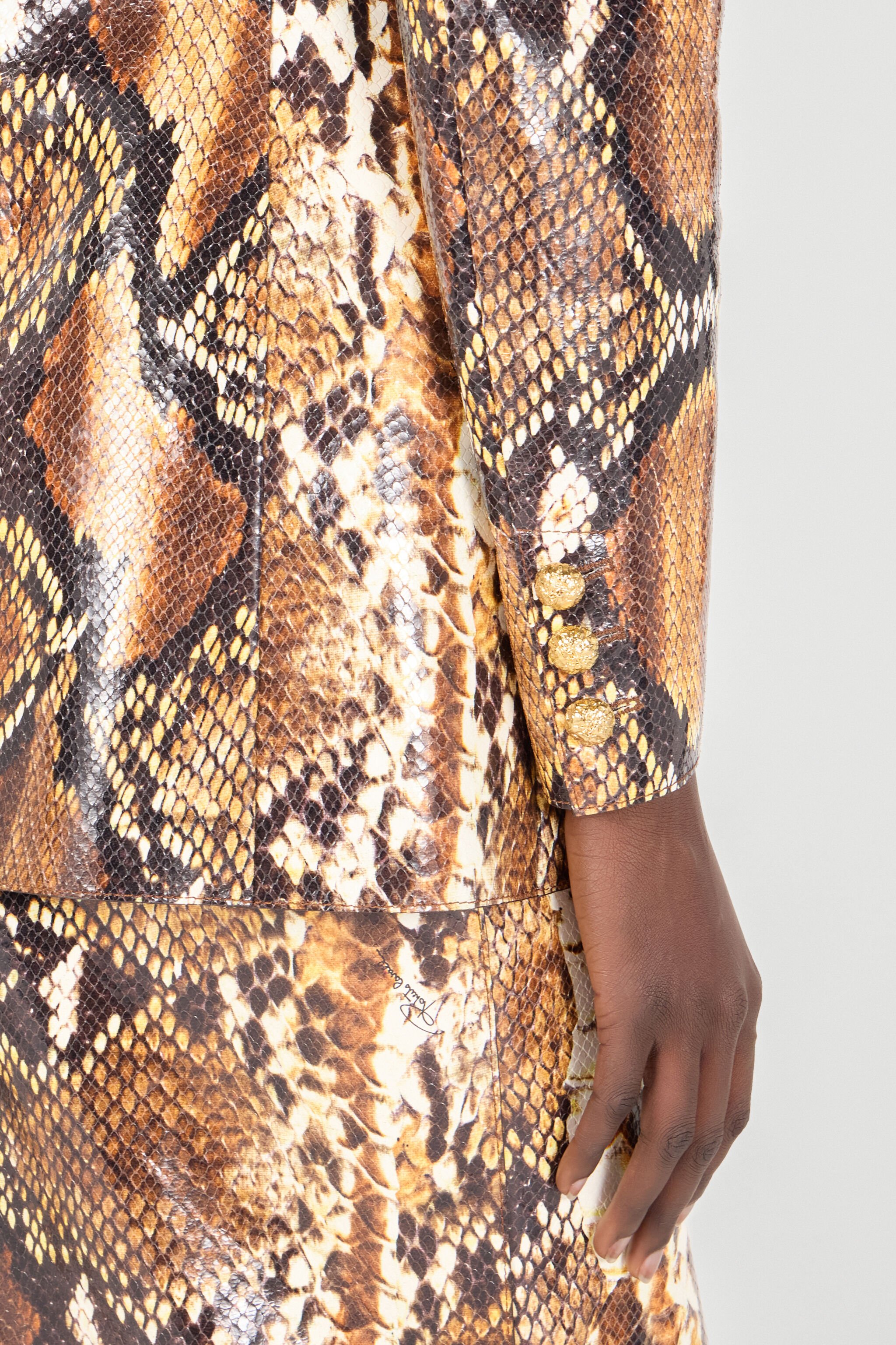 RC Python Print Jacket Brown UWP400-PN053