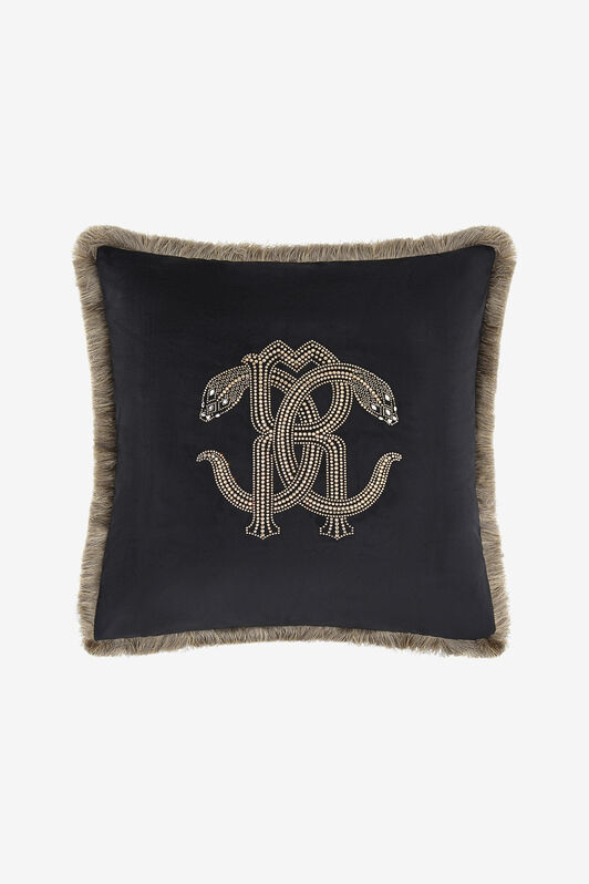 HO Cushion Crystal Snakes 60x60 Black RALM40-IM040