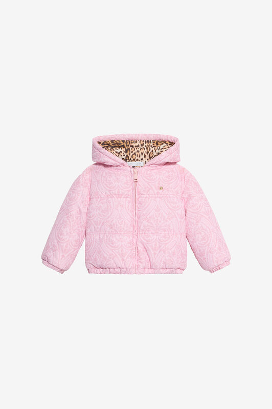 JU Baby Pink Padded Jacket with Floral Print BABY ROSE VJT402-5RP28
