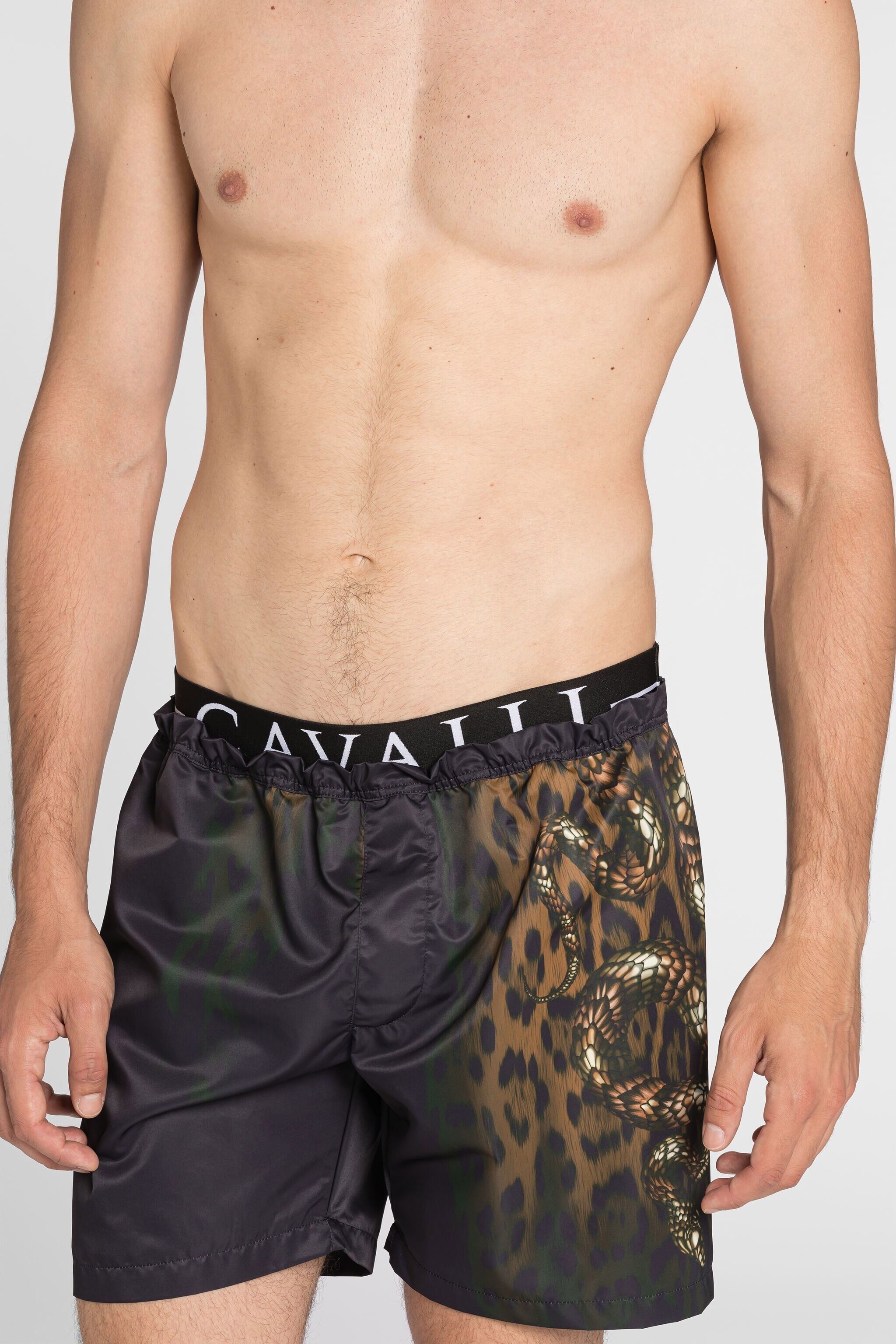 RC Leopard-print swim shorts Black QRH00B-5RF53