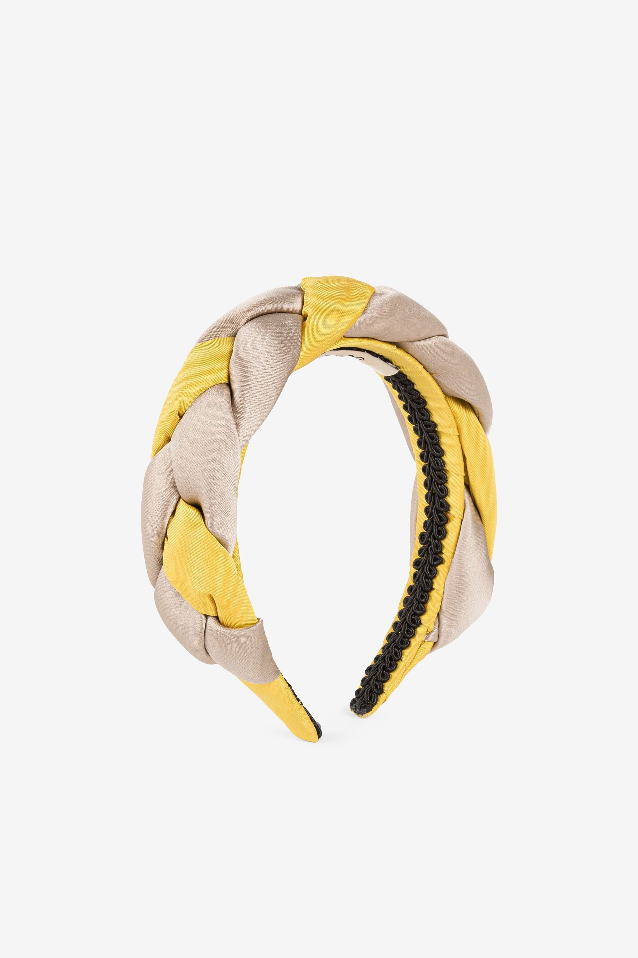 RC Braid-detail headband Light brown/Yellow QWI002-RD022