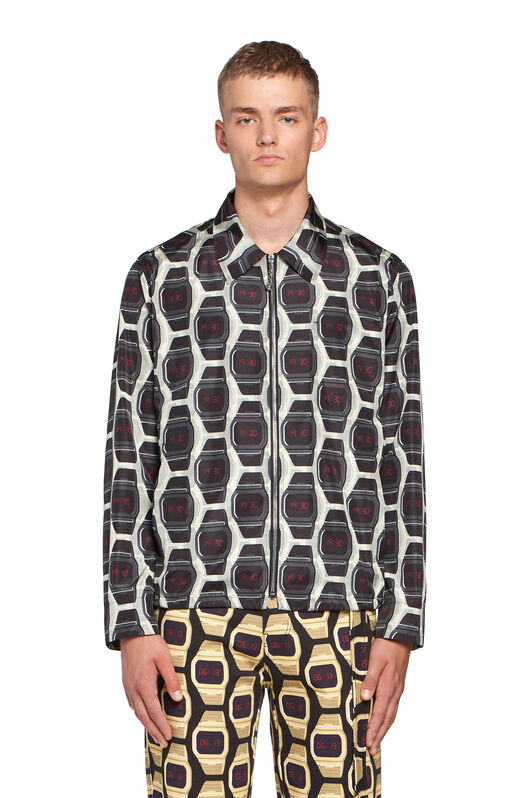 RC Giacca con stampa di orologi BLACK/DAFFODIL IMT802-7GR10