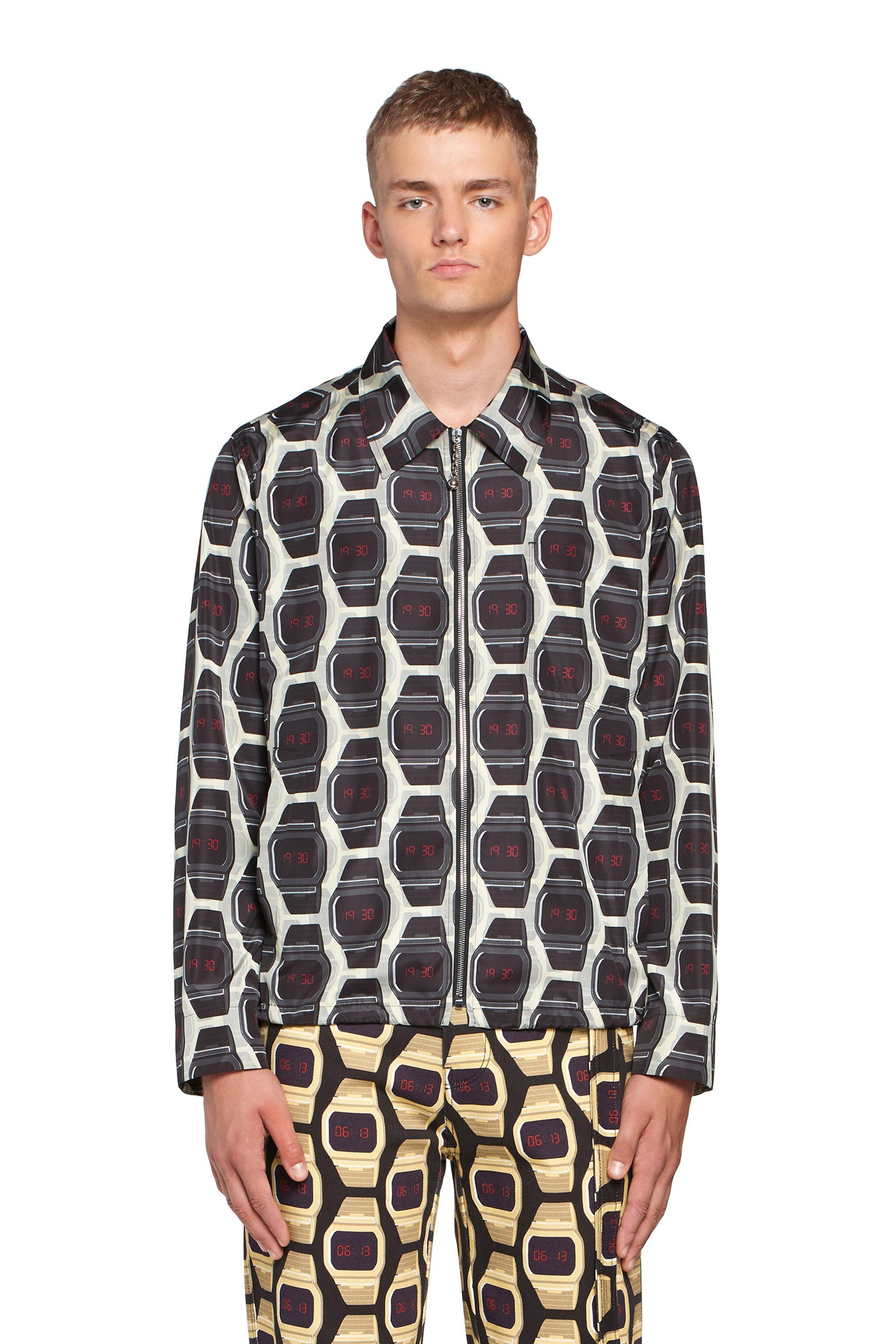 RC Giacca con stampa di orologi BLACK/DAFFODIL IMT802-7GR10