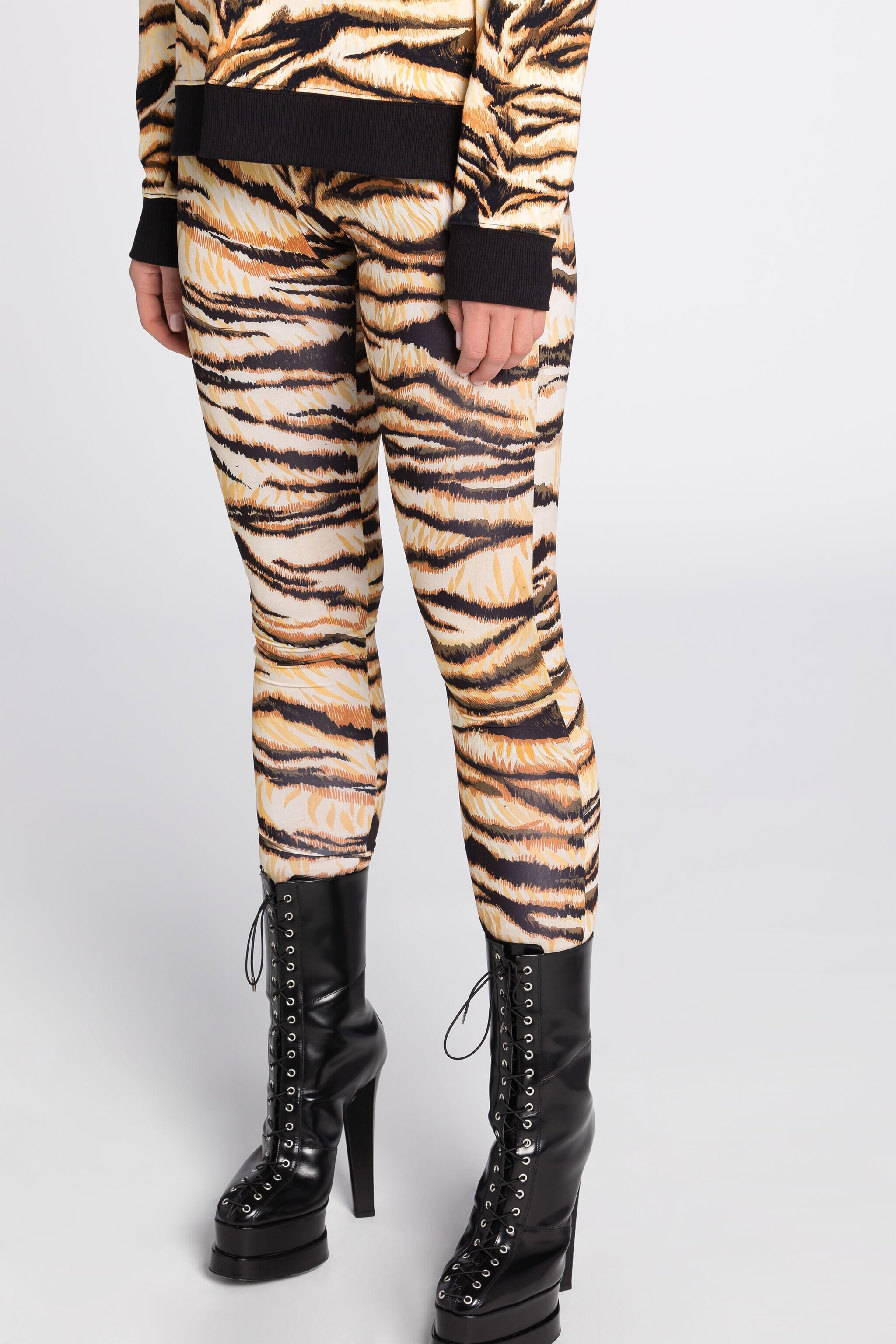 RC Tiger-Print Leggings Light Brown RKT25A-LNH36