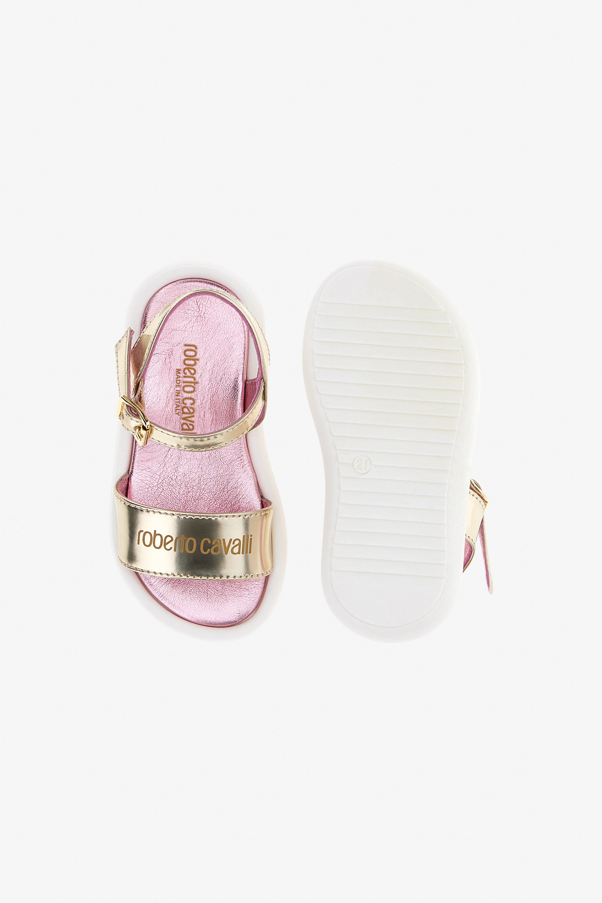 JU RC Logo Sandals PLATINUM/PINK SJS00A-AB076