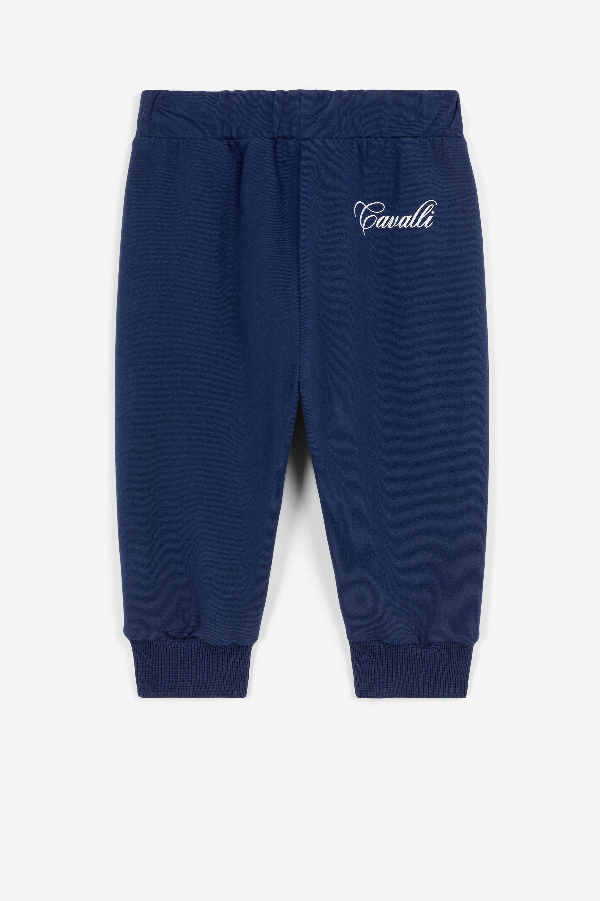JU Logo-Print Sweatpants Dark blue PJT210-CF050