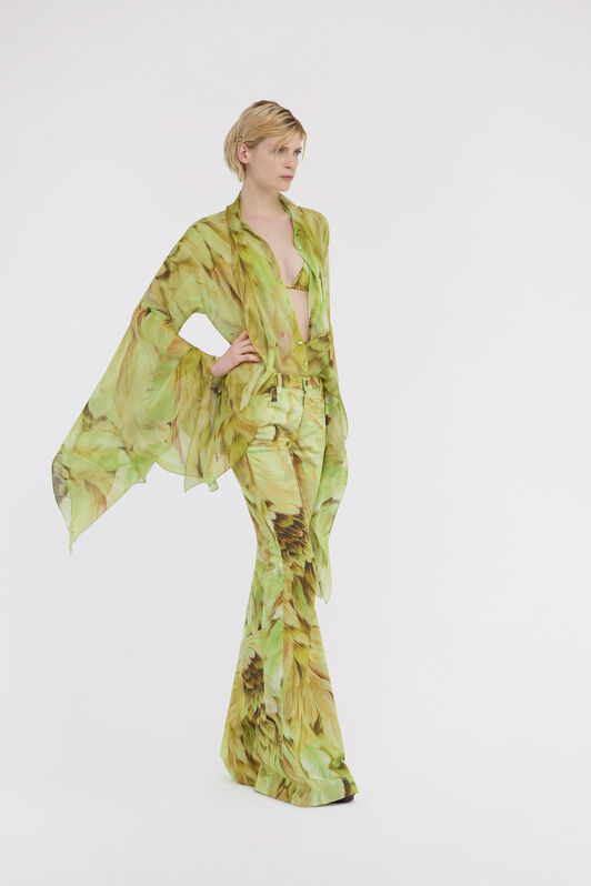 RC Plumage print shirt Verde claro SWT701-CTL71