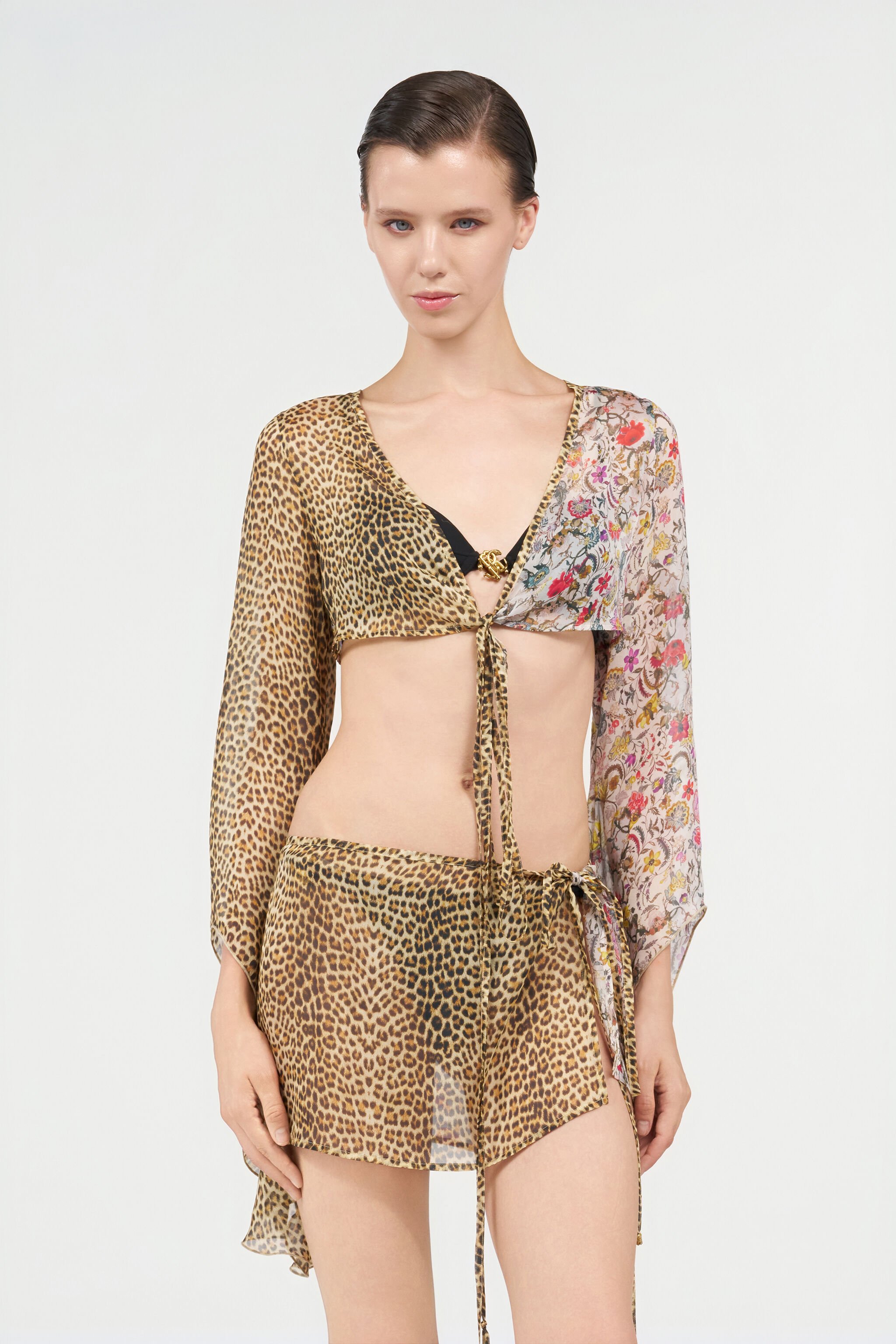 RC Seidentop mit Baby Jaguar-Print RC Seidentop mit Baby Jaguar-Print MULTICOLOR WQW024-HNR31