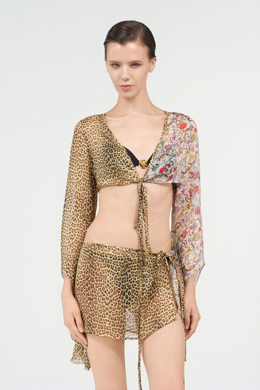 RC Seidentop mit Baby Jaguar-Print RC Seidentop mit Baby Jaguar-Print MULTICOLOR WQW024-HNR31