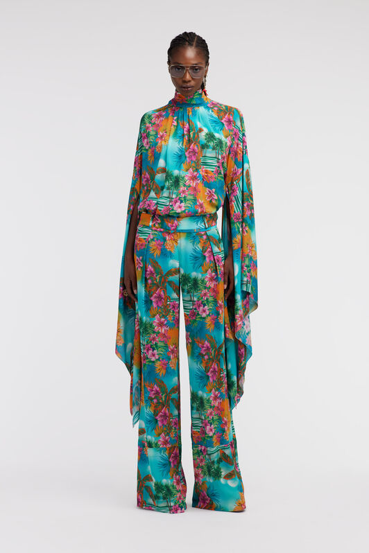 RC Hawaii print trousers Light blue SKT200-7HI84