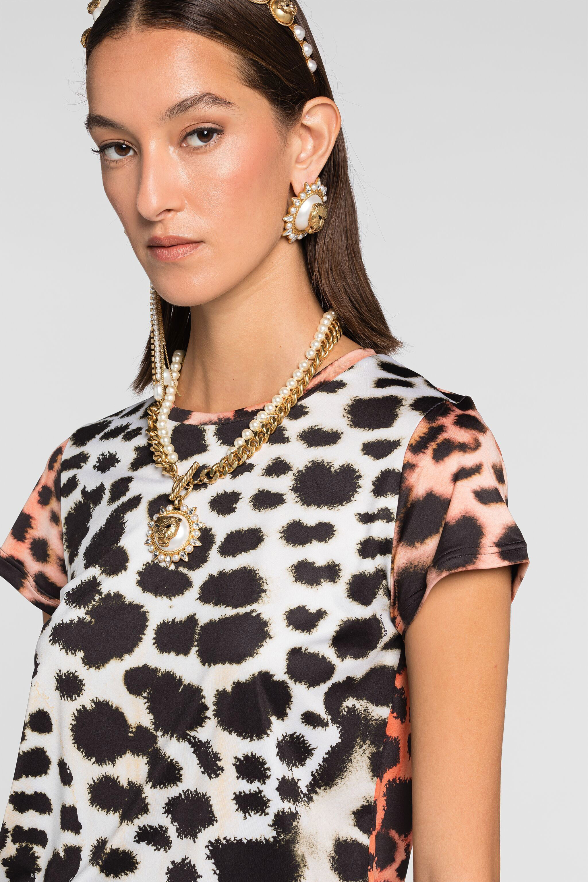 RC Leopard-print t-shirt Black/White QKT60H-LNF49