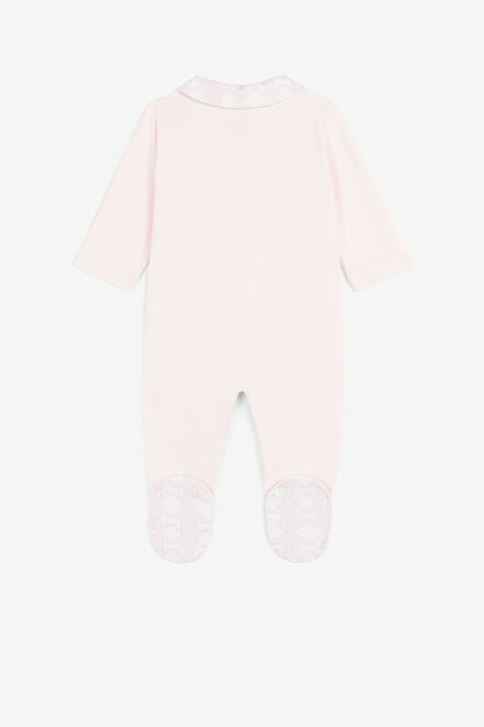 JU Embroidered-logo babygrow set Pink QJT885-JV025