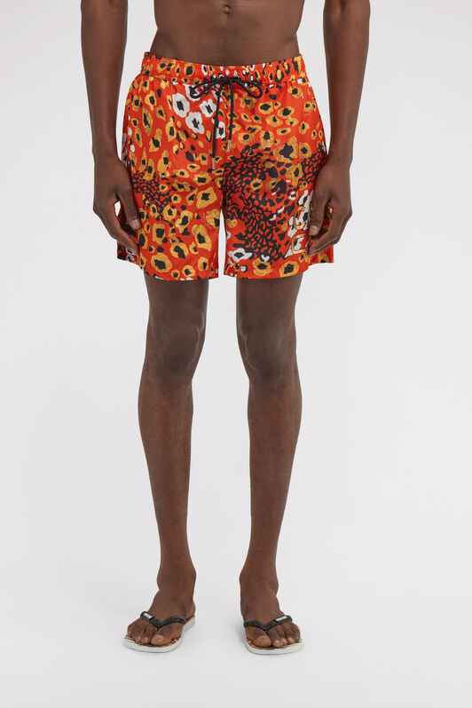 CL Badehose mit Leopard-Print Orange SXH00A-5LN03