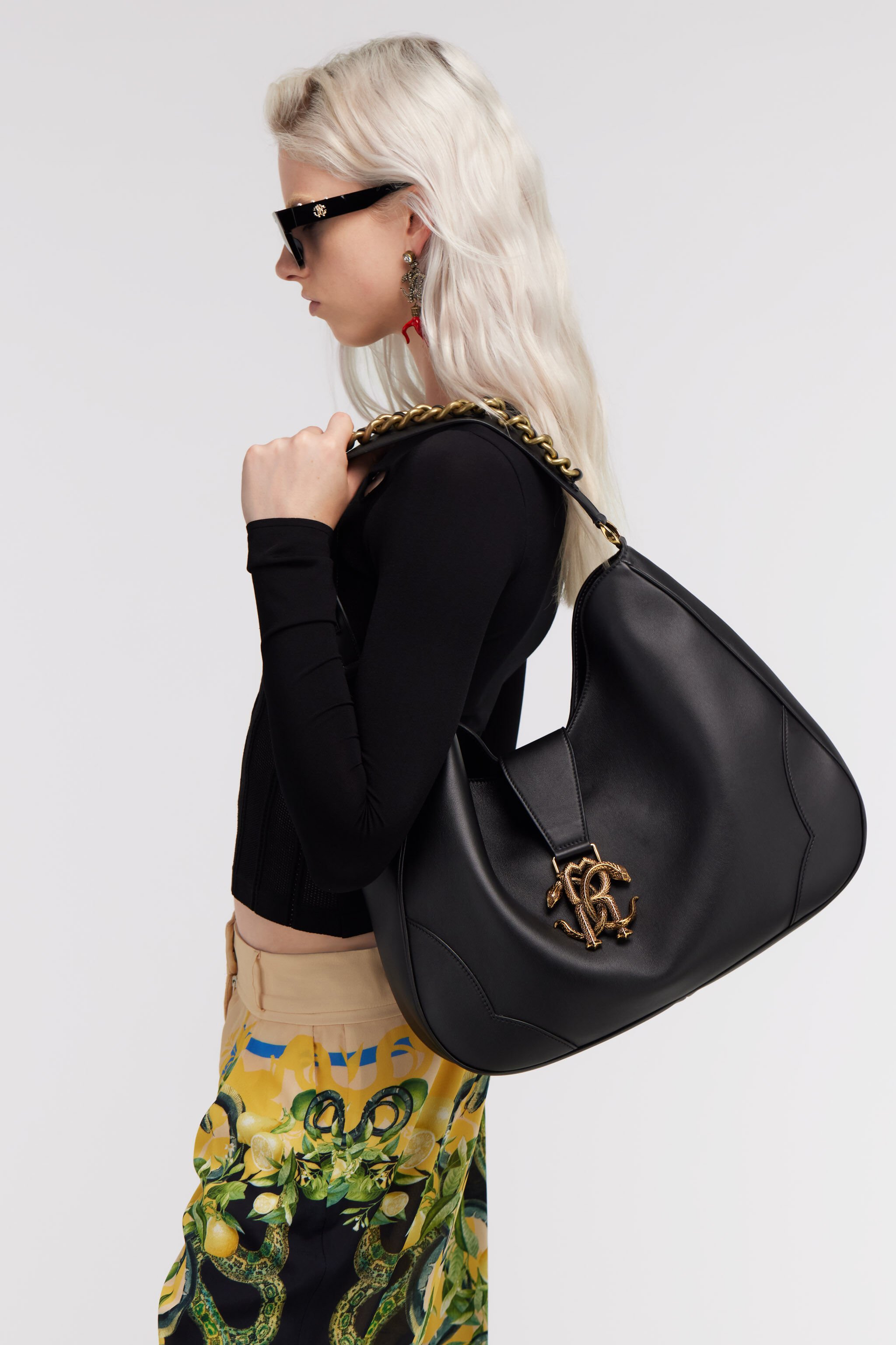 RC Shoulder bag with Monogram RC Schwarz SKB004-PZ078