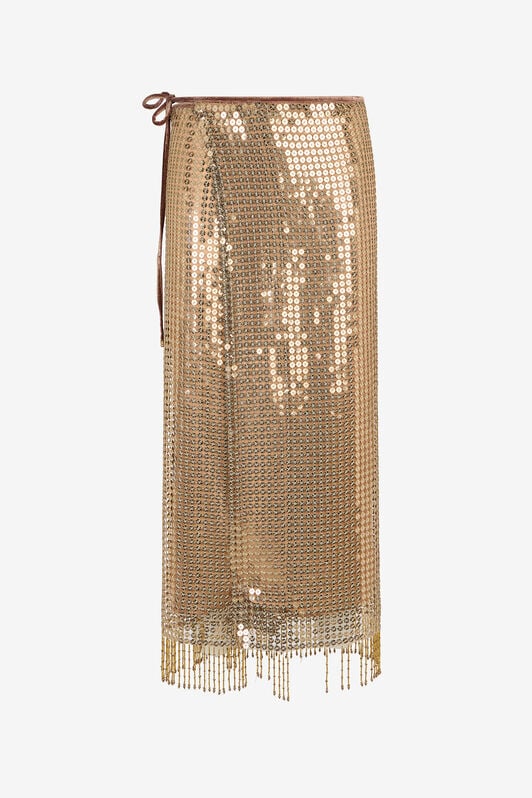 RC Gonna Midi Oro Con Paillettes GOLD WWR305-TR007