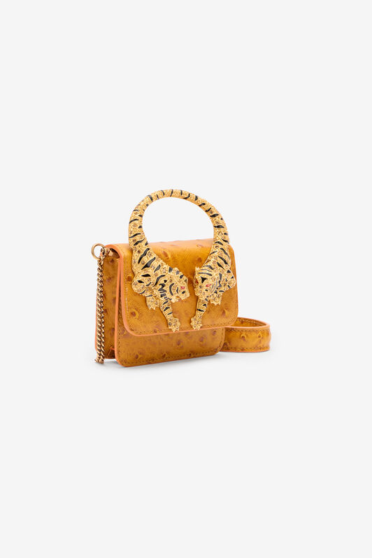 RC Mini Roar Bag With Jeweled Tigers RC Mini Roar Bag With Jeweled Tigers Jaune UKA004-PZ702