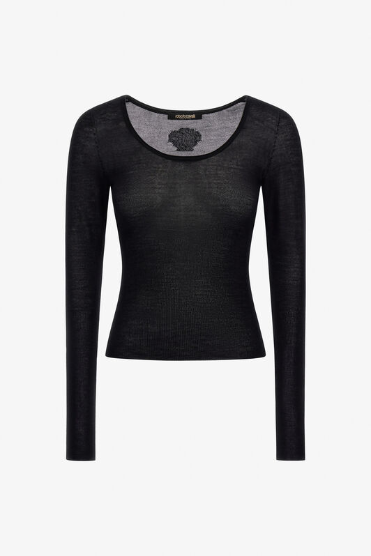RC Crew neck sweater Schwarz TWM602-KP001